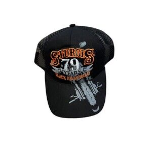 2019  79TH ANNUAL STURGIS BASEBALL HAT CAP NWT Motorcycle Black & Orange
